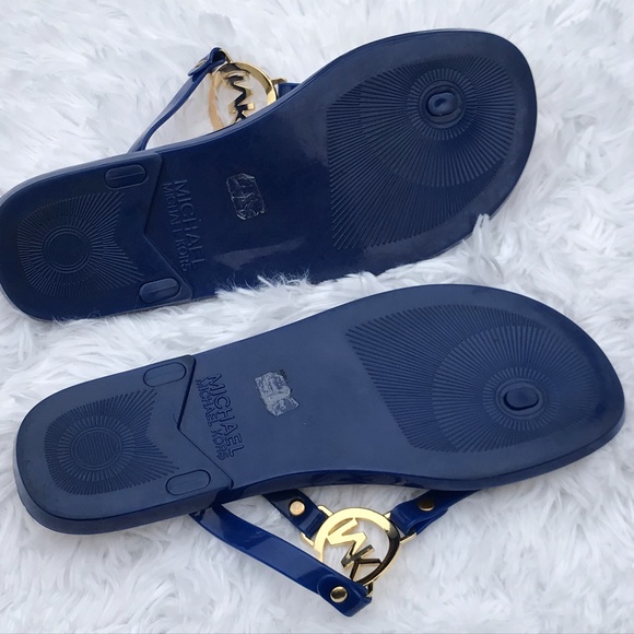 Michael Kors Women Sandal Shoe Slide Flats Blue - Picture 8 of 8